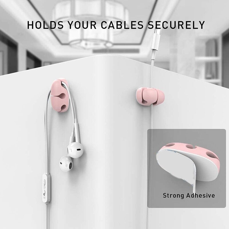 Schreibtisch Kabel Veranstalter, Lagerung Kabel Halfter, Silikon Kabel Veranstalter, 6-Stück Kabel Klemme für Heimat Sekretariat