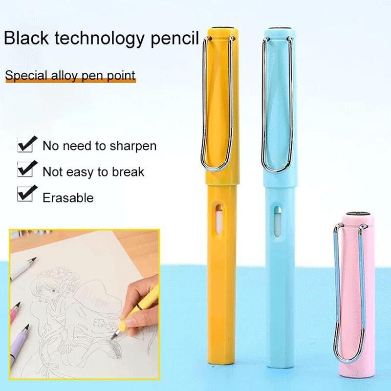 Lápiz eterno sin afilar, nueva tecnología, escritura ilimitada, sin tinta, pintura de bocetos mágicos, lápiz sin plomo