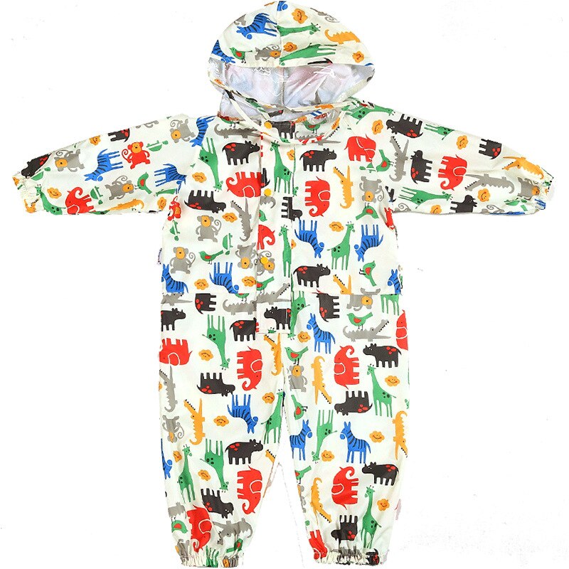 Barn regnjacka med huva barn utomhus regn jumpsuit ogenomtränglig rosa regnjacka överdrag bebis pojke flicka söt poncho blå regnjacka