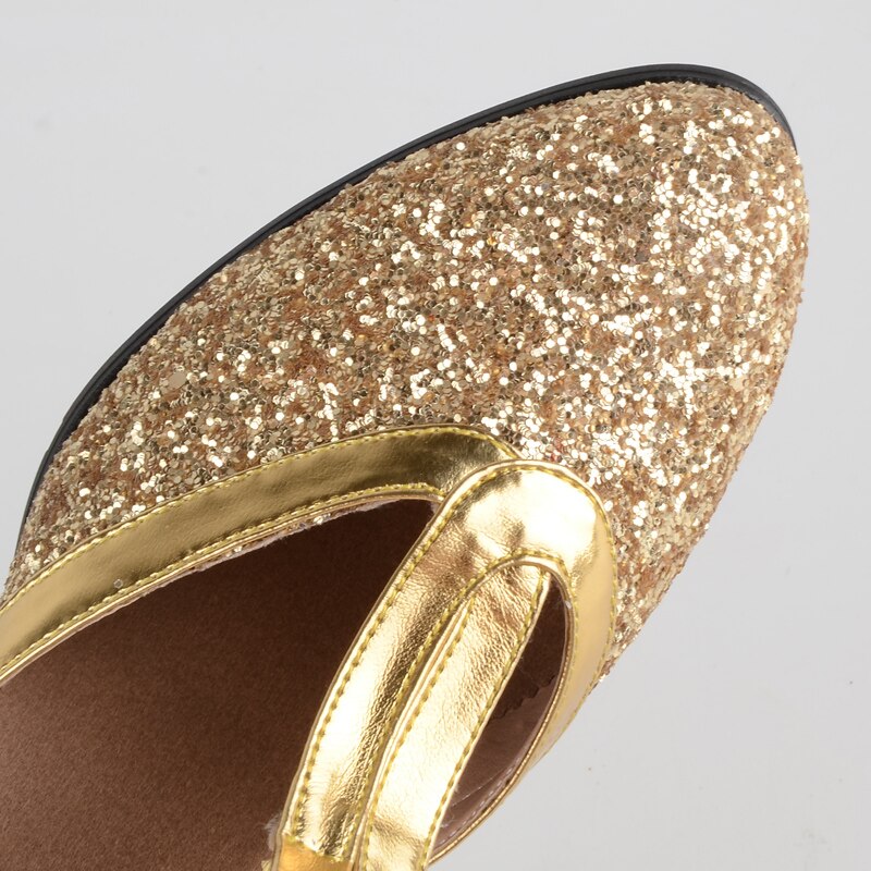 Alta-tacco alto scarpe da ballo Latino donna paillettes scarpe da ballo 2020 argento 4 centimetri tacco scarpe da ballo scarpe da tango salsa scarpe Zapatos de mujer