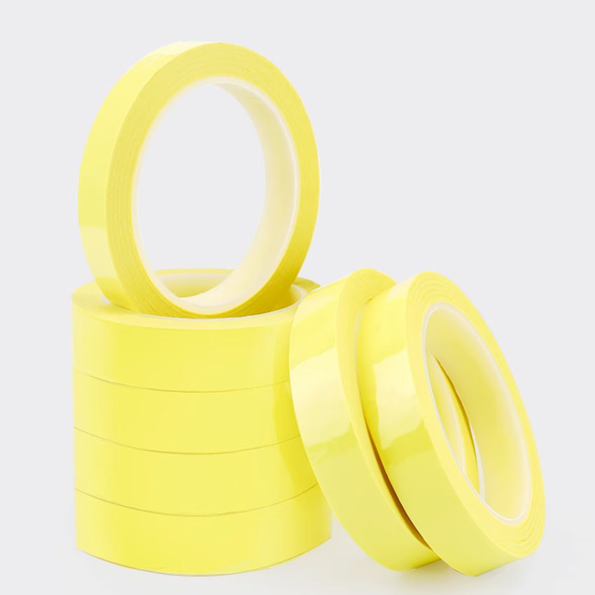 66 metri/rotolo, nastro isolante adesivo in Mylar largo 3 mm~20 mm per trasformatore, motore, condensatore, avvolgimento bobina, giallo antifiamma