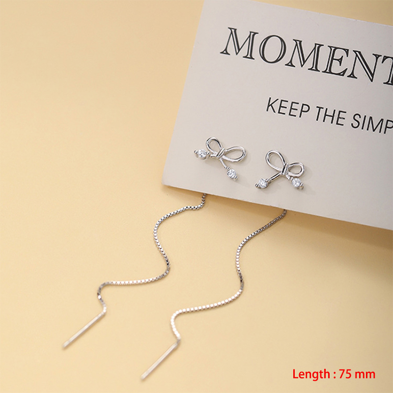 Pendientes colgantes con borlas y cadena de estilo Simple para mujer, aretes largos, accesorios de línea de perforación, Mini joyería fina a la para las orejas: Color amarillo dorado claro