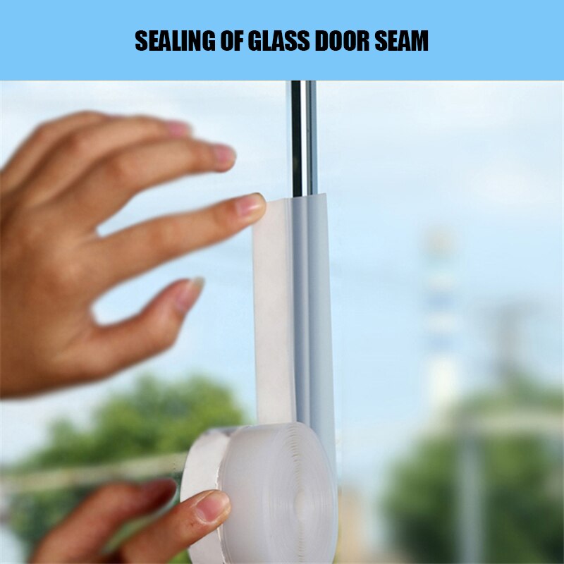 25mm Silicone Self Adhesive Door Seal Strip Weather Stripping Silicone Bottom Door Seal Soundproof Doors and Windows 201