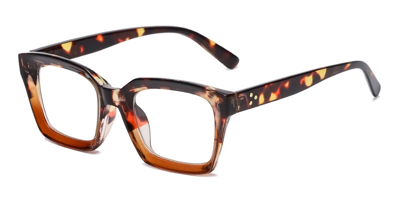 Montura de gafas de lectura cuadradas transparentes, gafas de protección contra luz azul de gran tamaño Unisex, gafas graduadas con lentes ópticas para mujer: Rosa / 0