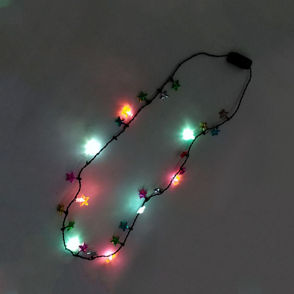 Collier lumineux en forme d&#39;étoile de noël, 86cm, 3D, LED, pour arbre de noël, chambre à coucher, décoration intérieure pour la maison, nouvel an