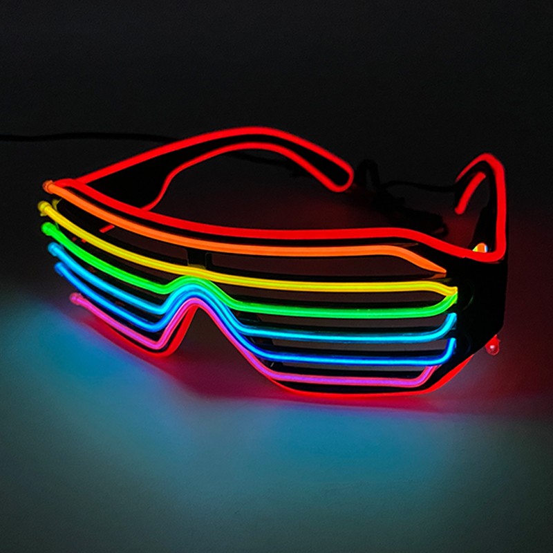Óculos fluorescentes coloridos para homens e mulheres, óculos luminosos LED, neon eyewear Supplies, adereços de personalidade