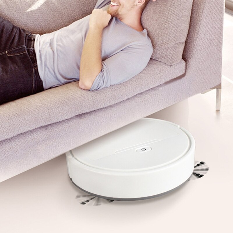 Robot Vacuum Cleaner, Strong Suction Automatic Bot Self Detects Stairs Pet Hair Allergies Friendly Robotic Home Cleaning