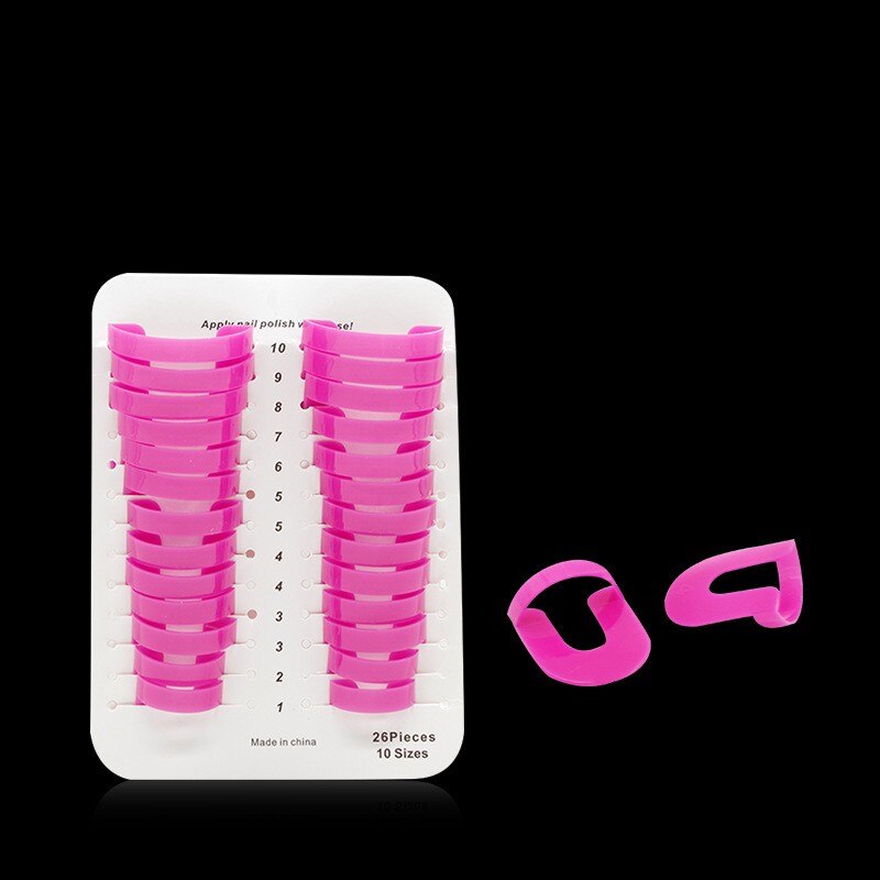 Nail Gel Polish Shield Protector 1Box(=26cps) Multi-Size Nail Varnish Protector Spill-Resistant Manicure Finger Cover