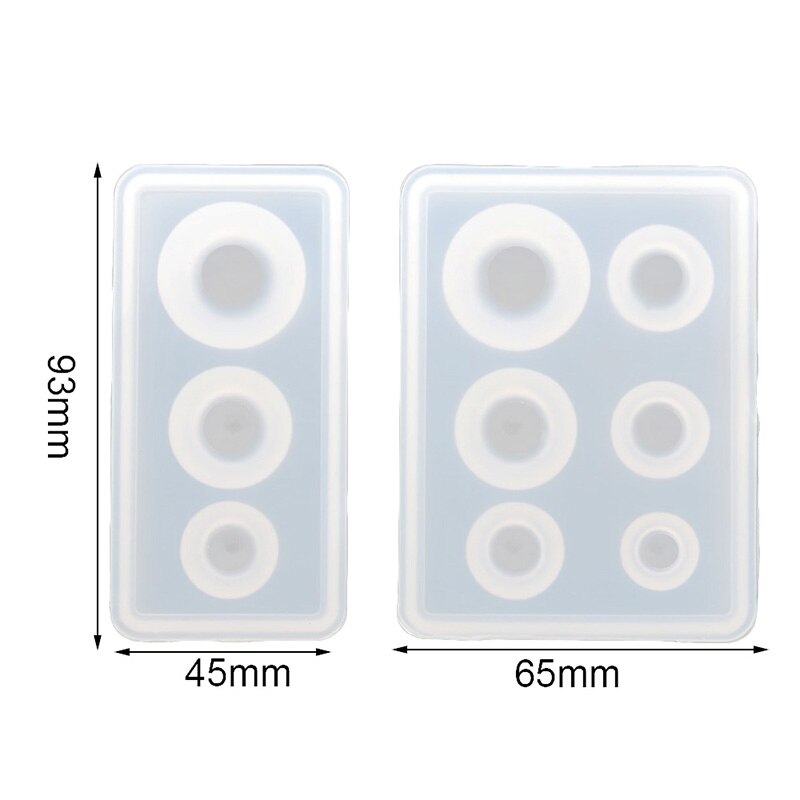 Molde de silicona para decoración del hogar, esferas de rejilla con agujero, colgante, epoxy, moldes de resina epoxi, manualidades, joyería artesanal