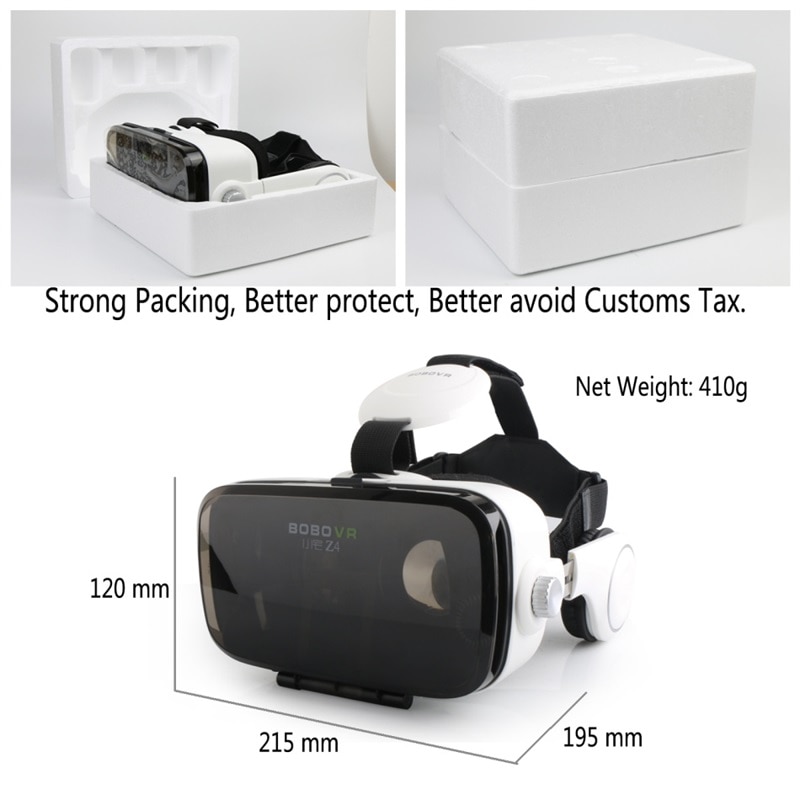 Offre spéciale! Google carton BOBOVR Z4 gafas realidad virtuel BOBO VR pour 4.7-6.2 pouces Smartphone + multifonction Bluetooth Gampad
