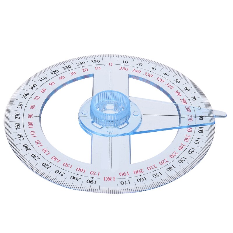 Draagbare Alle Circulaire 10Cm Plastic 360 Graden Pointer Gradenboog Heerser Hoek Finder Swing Arm Voor School Kantoorbenodigdheden