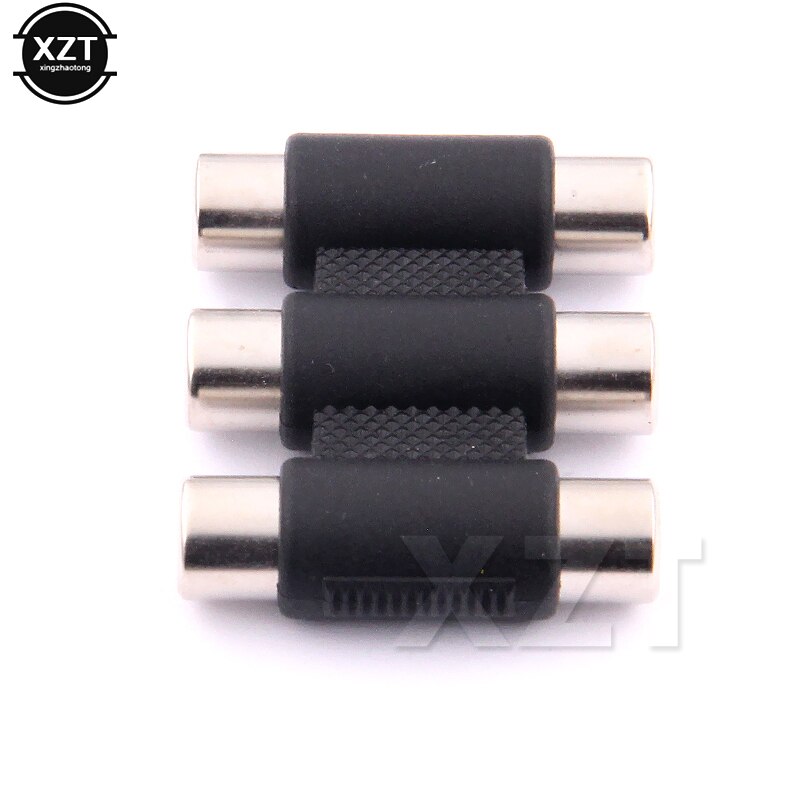 1Pcs Jack Connector Koppeling Adapter Triple 3RCA Av Audio Video Vrouw Extension Adapter Voor Multimedia