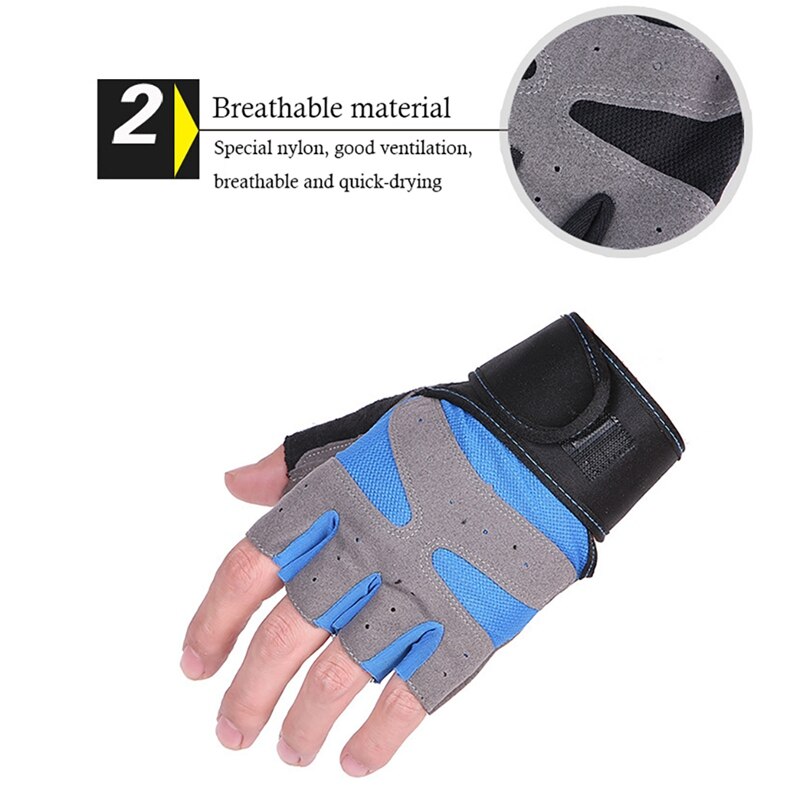 Gym Handschoenen Fitness Gewichtheffen Handschoenen Body Building Training Sport Oefening Sport Workout Handschoen voor Mannen Vrouwen