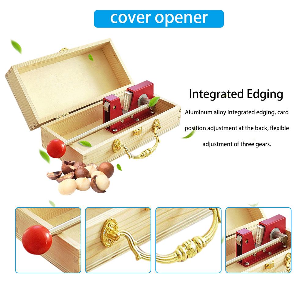 Pinza per noci schiaccianoci noci macchina per sbucciare l'apri della Macadamia resistente con manico in metallo resistente per mandorle di nocciole