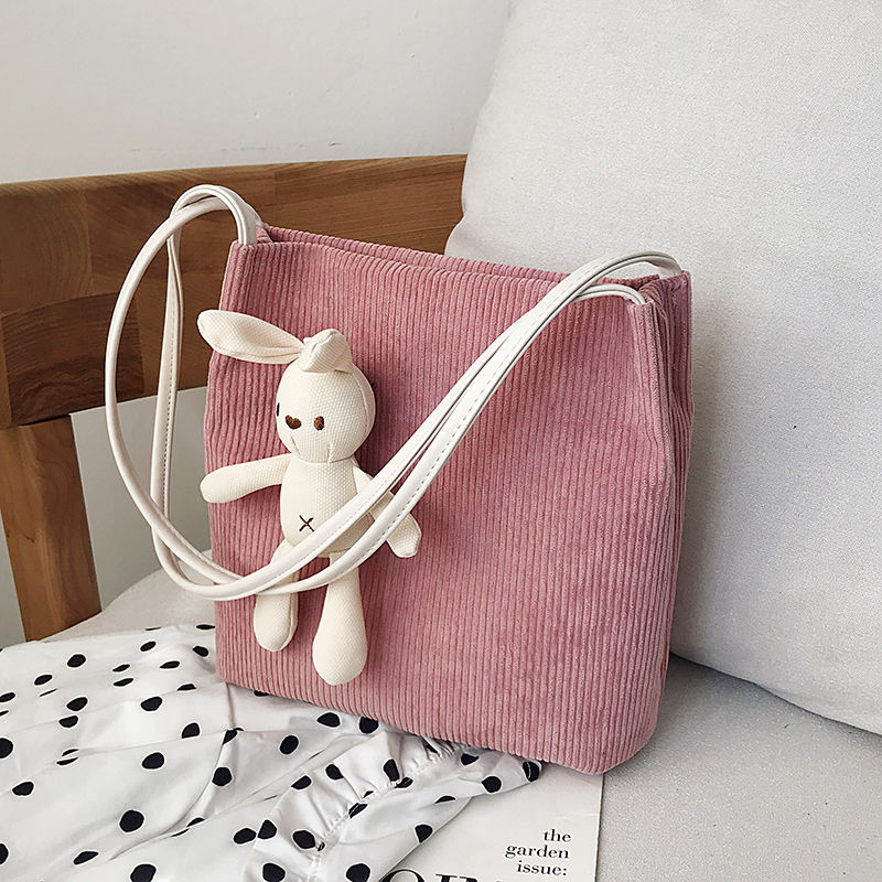 Grote boodschappentassen, schattige, eenvoudige boodschappentas, opvouwbare stevige corduroy tas, casual damestassen