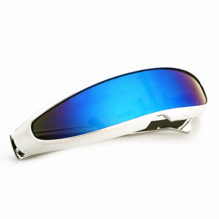Überzug Angeln Sonnenbrille retro Futuristische brille Luxus Männer Sonnenbrille Frauen Brillen Neuheit Jahrgang Sonnenbrille: Silber- Blau Merkur