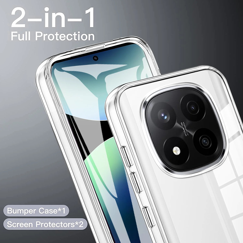 360 ° Funda de cuerpo completo para Xiaomi Redmi Note 14 Pro 13 12 11 5G 9 9S 10 8 8T protección de pantalla dura híbrida Fundas de carcasa suave