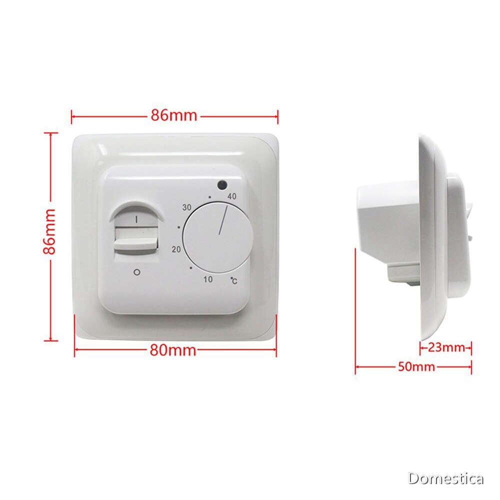 Manual Electric Heating Temperature Regulator 220V Controller Sensor Wall Mounted Water Heater Temperature Controller Regulator: Electric HeatControl