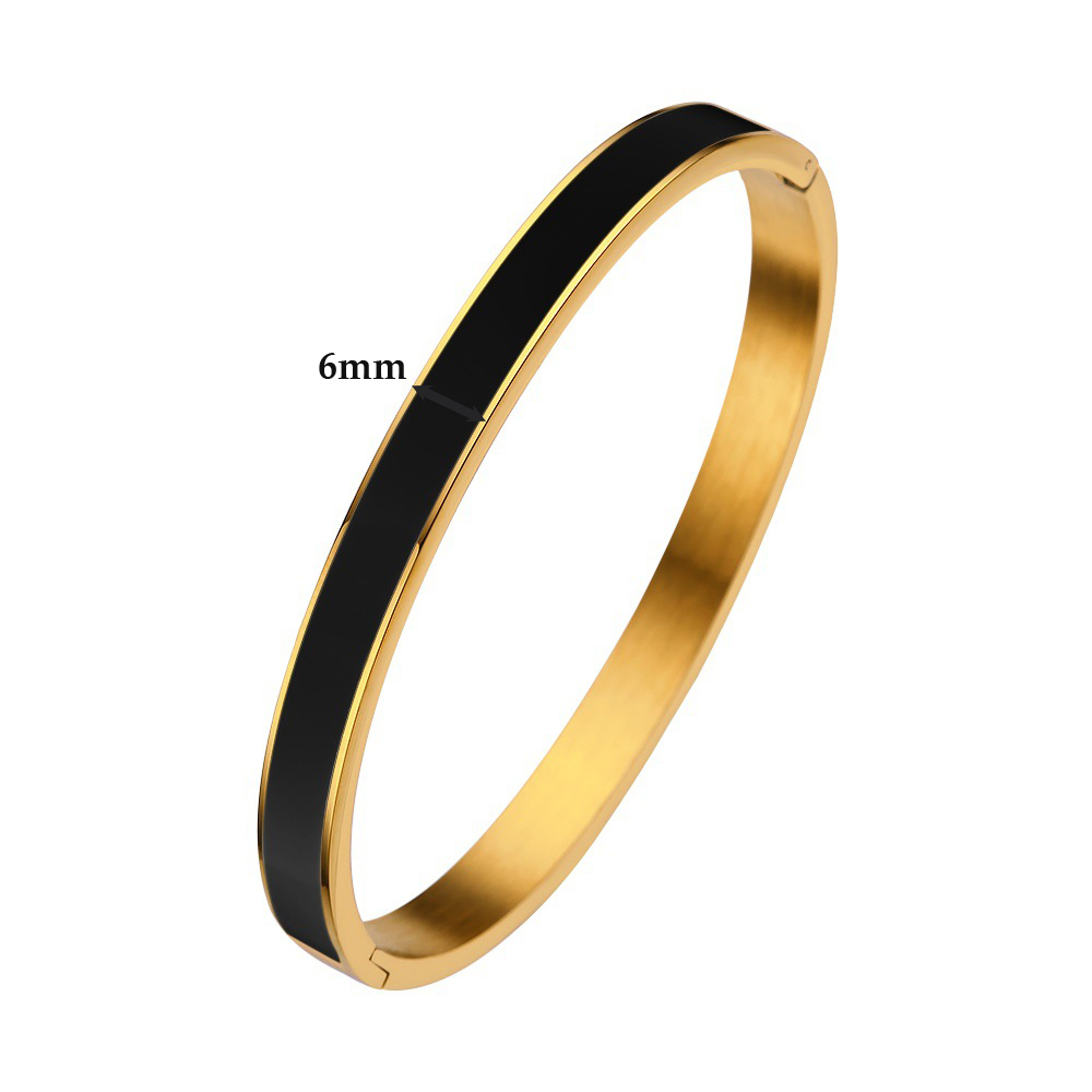 G & D Luxe Kleurrijke Oranje Enamel Bangles Armbanden Voor Vrouwen Party Bangles Originele Roestvrij Stalen Sieraden: Antique Bronze Plated