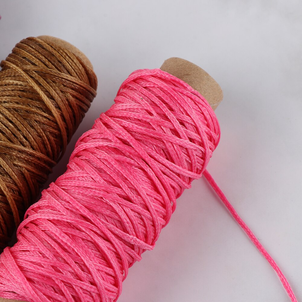 30m/roll 210D Waxed Thread Cotton Sewing Line Flat Cord String Strap Hand Stitching Thread For Leather Handicraft Tool Sewing