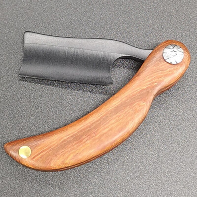 Redwood Handle Mini Shaving Razor, Personality Palm Razor Men's Razors Hair Cut Tonsure