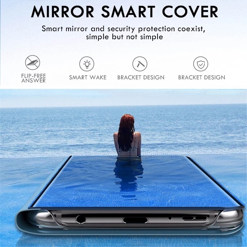 Smart Spiegel Flip Telefoon Cover Voor Huawei Nova 9 Case Hauwei Huawey Nova9 Nova 9 9 Nova Magnetische Boek Stand coque NAM-LX9 6.57&#39;&#39;