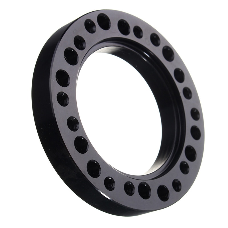 Tilbehør 12mm aluminium sort bil rat nav adapter spacer kit til nardi/personal til omp