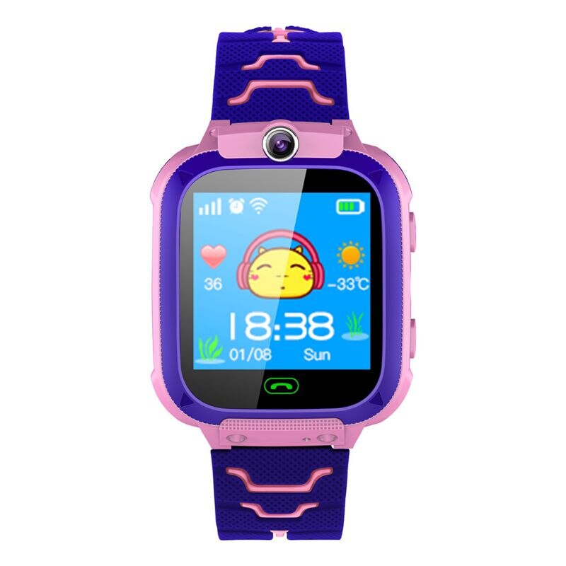 SOS Kids Horloge Smart Waterdicht Anti-Verloren Kid Horloge Met GPS Positionering En SOS Functie Blauw Roze Waaks Voor kinderen W1: P