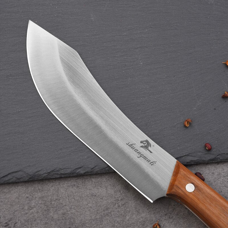 Kokk slagterkniv højkulstof 4 cr 13 stålkniv køkkenkniv skarp skæring kutter kød slagterknive