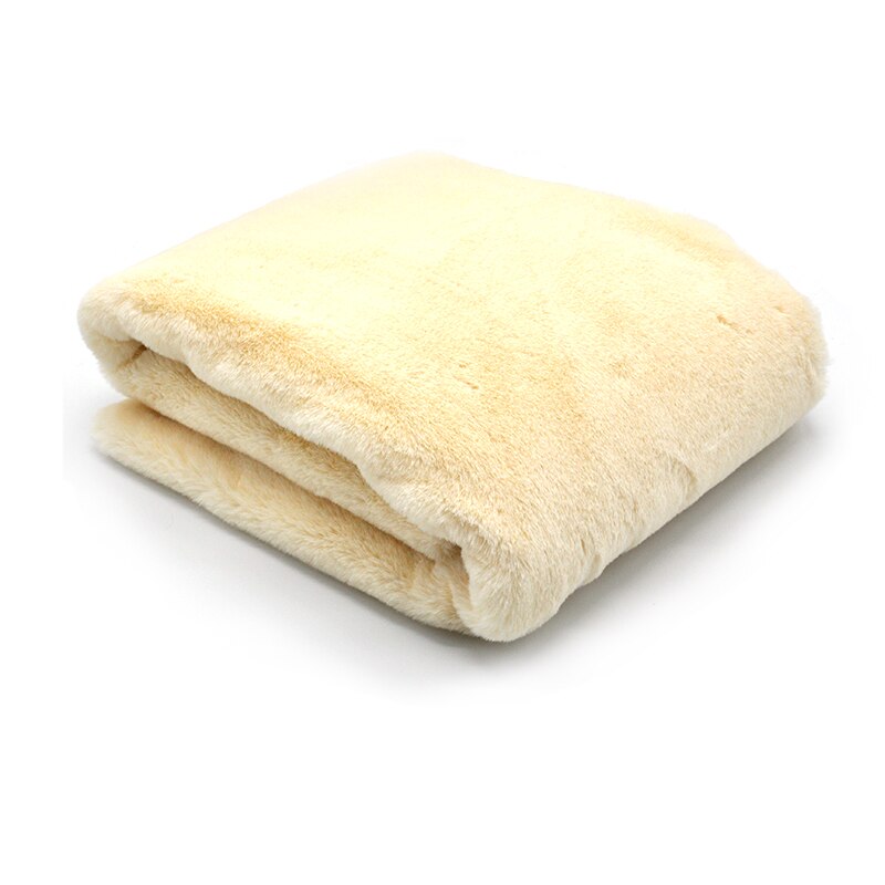Imitatie Rex Konijnenbont Fluwelen Stof Kat En Hond Nest Pop Sjaal Teller Achtergrond Stof Diy Handgemaakte Zachte Stof 0.5X1.6M: beige