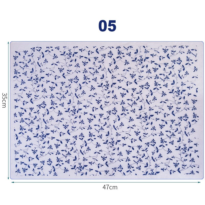 Papier de transfert en céramique d&#39;art poterie, glaçure sous glaçure, fleur noire, décalcomanies en céramique haute température, outils en argile polymère pour bricolage: 5