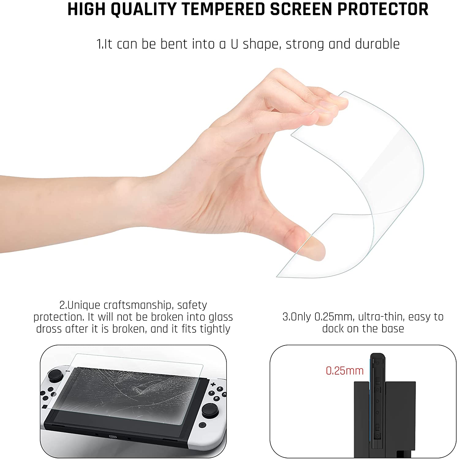 Hard Shell Micro-Frosted Cover Case Voor Schakelaar Oled &amp; Joycon Controller Game Accessoires 4 Thumb Grip Cap En screen Protector