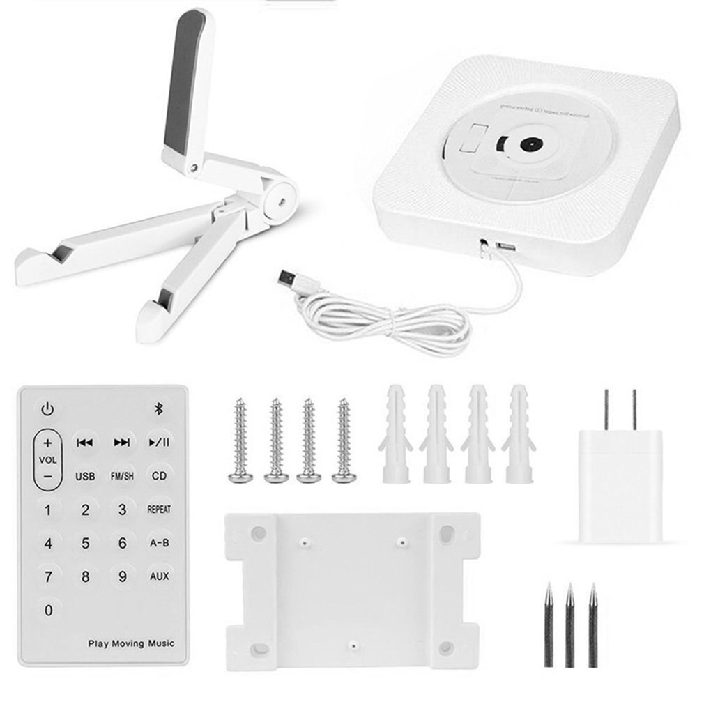 Lecteur CD mural sans fil Portable maison Audio Boombox avec télécommande Radio FM MP3 USB bébé éducation prénatale: US