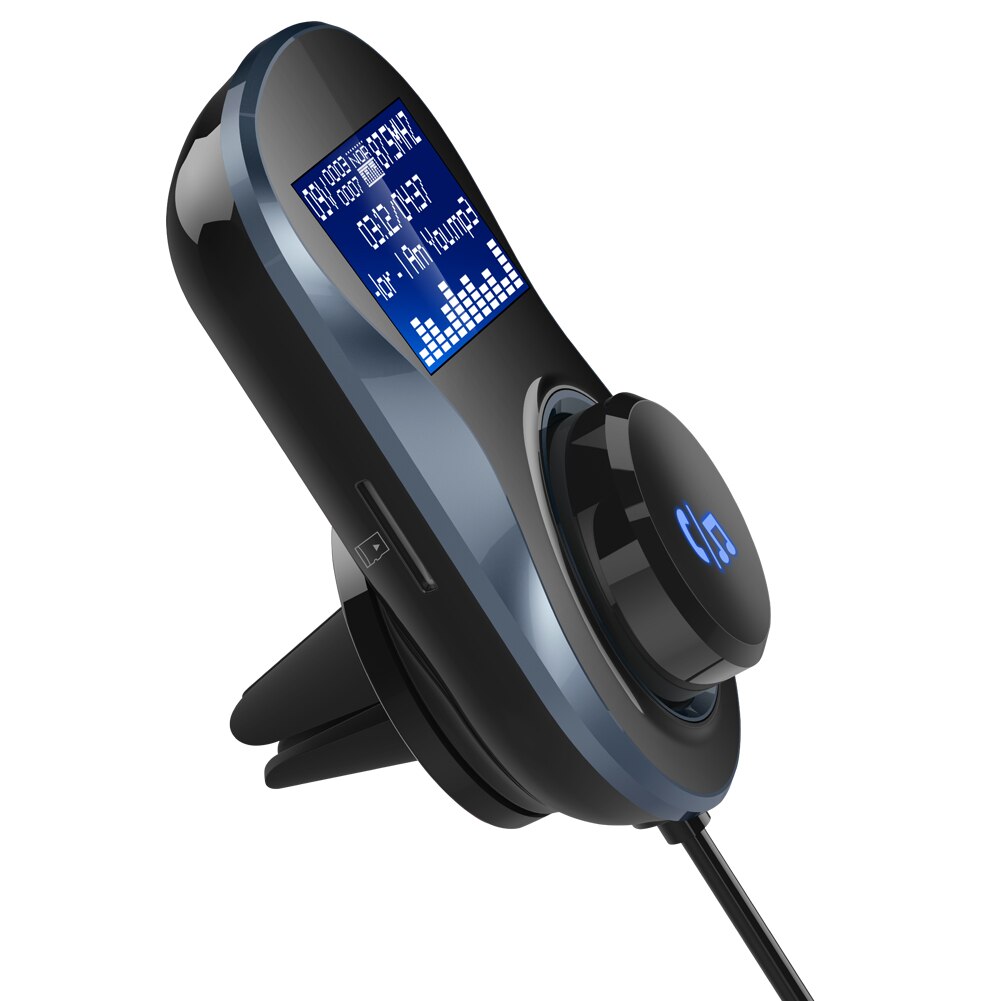 Onever-reproductor de MP3 para coche, Base magnética con Bluetooth, Kit de coche transmisor FM, USB Dual, manos libres, cargador de coche, modulador FM