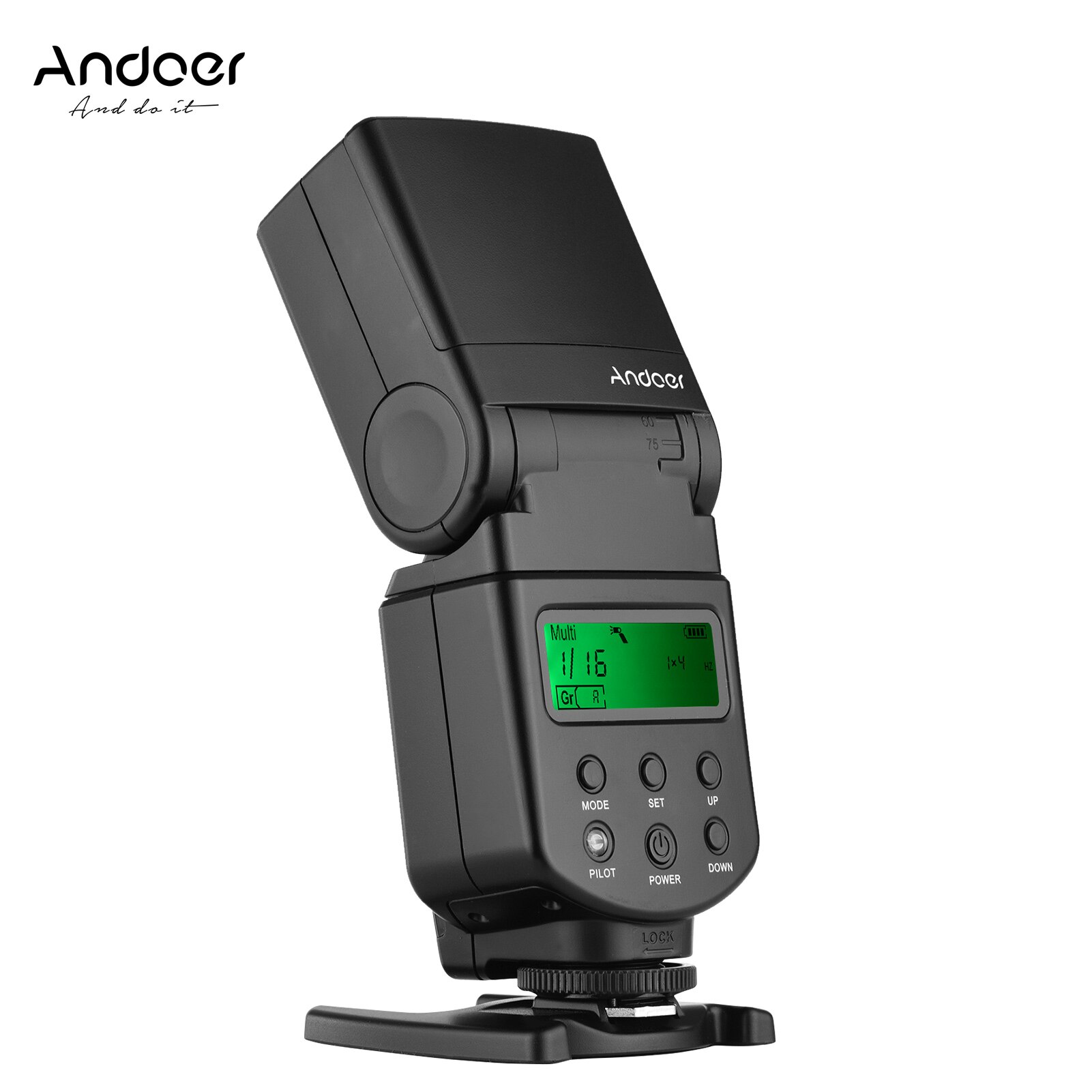 Andoer Flash Speedlite GN40 LED Fill Light On-camera Flash With Bracket Replacement for Canon Nikon Olympus Pentax DSLR Cameras