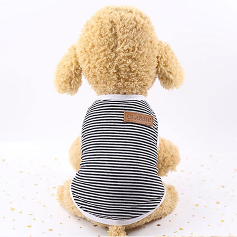 Gilet à rayures pour chat, chemise classique, vêtements pour animaux de compagnie, Ropa Para Gato Katten Kleding Kedi Giyim, vêtements pour animaux de compagnie: S / Black