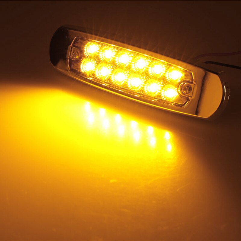 10 pcs Car truck LED yellow side Marker lights Car External Lights Warning Tail Light For Freightliner For Peterbilt 12V 24V