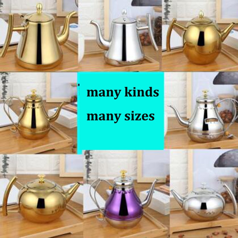 stainless steel tea pot with tea strainer teapot with tea infuser teaware sets tea kettle infuser teapot for induction