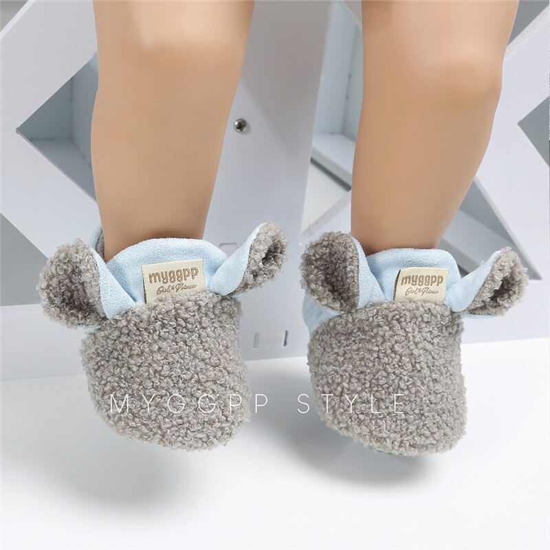 Pudcoco Toddler Winter Warm Shoes Newborn Baby Crawling Shoes Boy Girl Lamb Slippers Trainers Fur Animal Ears Boots