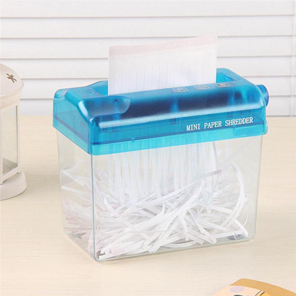 1pc Small Size A6 Paper Shredder Manual Receipt Shredding Machine Hand Crank Document Cutter Crusher For Home Office Use S6k6