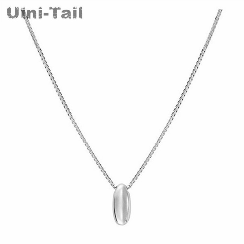 Uini-Tail listing 925 sterling silver small fresh water necklace simple temperament tide flow student jewelry