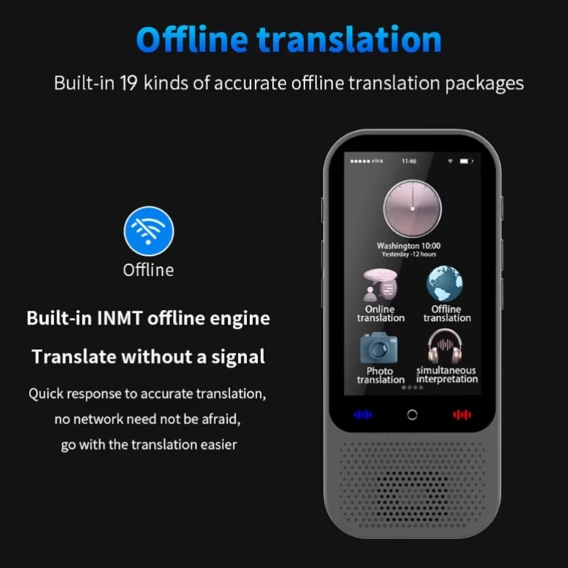 S80 Pro Intelligentes Übersetzungsgerät, 138 Sprachen, intelligente Aufzeichnung, 19 Offline-Echtzeit-Chat, GPT AI-Sprachfoto-Übersetzung