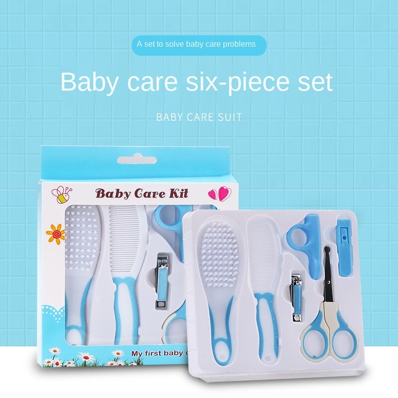 Tijeras para uñas para bebé recién nacido, juego de diez cepillos para el cuidado del bebé, combinación de cepillo de succión Nasal, dispositivo de reparación de uñas para bebé, cortaúñas, cuidado del bebé
