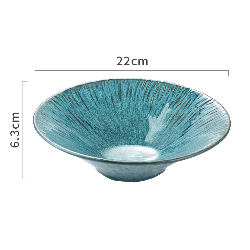 Keramische Fruit Salade Kommen Soep Wastafel Ronde Servies Koken Plaat Groente Bowls Creatieve Hotel Restaurant Snack Desserts Lade: 8.5 inch 2