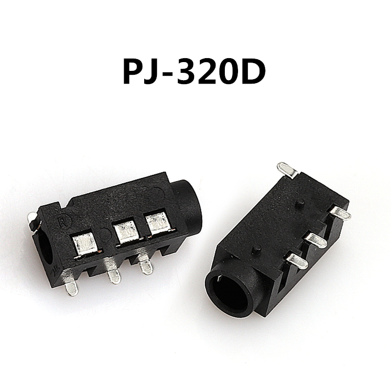 10pcs Headphone jack 3.5mm PJ PJ313 PJ320 PJ325 PJ326 PJ327 PJ358 PJ392 PJ342 Audio and video female dual channel stereo jack: PJ-320D