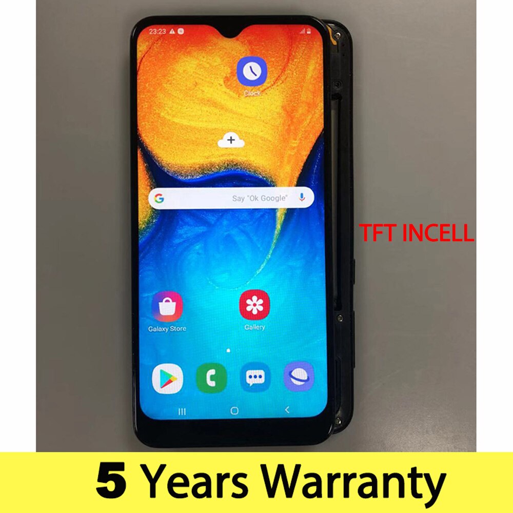 Lcd til samsung galaxy  a20 display berøringsskærm in-cell display til samsung  a205f sam -a205 lcd tft