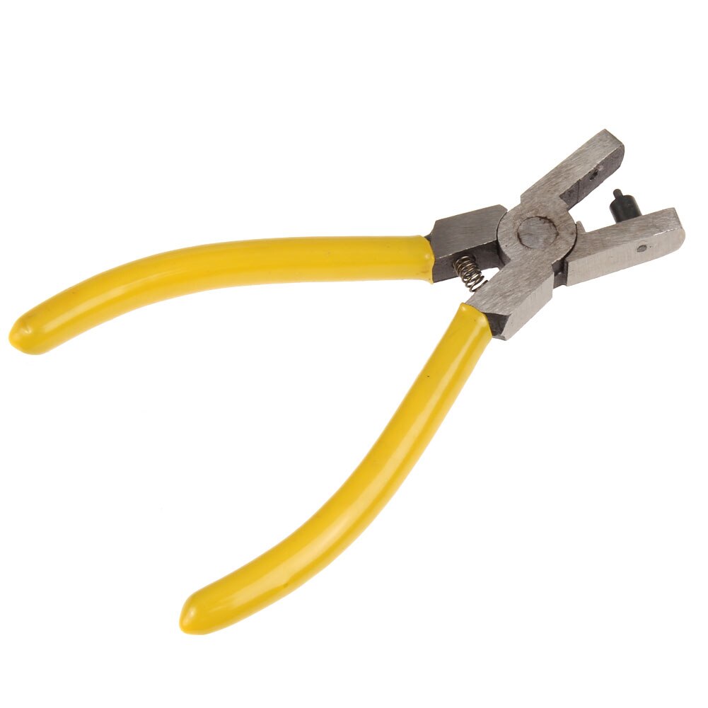 Universele Hand Lederen Band Horloge Band Riem Ponsen Tool Geel Kleine Perforator Tang Gereedschap Met 2.0 Mm Ronde Gat