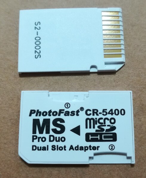 10pcs CR-5400 cr 5400 micro SD SDHC to MS Pro Duo Adaptor for PSP Dual Slot Adapter card reader