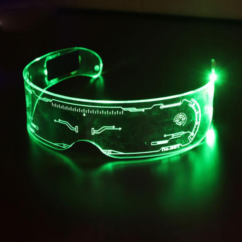 Colorful Luminous Glasses LED Glasses EL Wire Neon Party Light Up Glasses Rave Costume Party Decor DJ Sun Glasses Halloween: 02