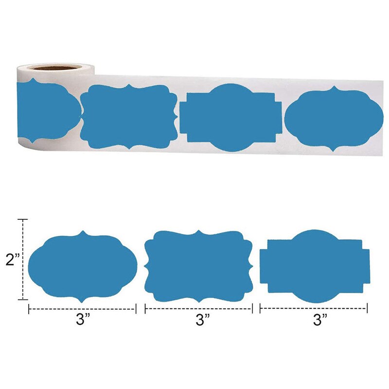 150 PCS/Roll Irregular Label Sticker Erasable Removable Waterproof Sticker for Glass Bottle Jar Spice Stickers